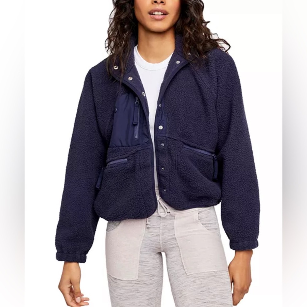 Free People Hit the Slopes Fleece Jacket in M